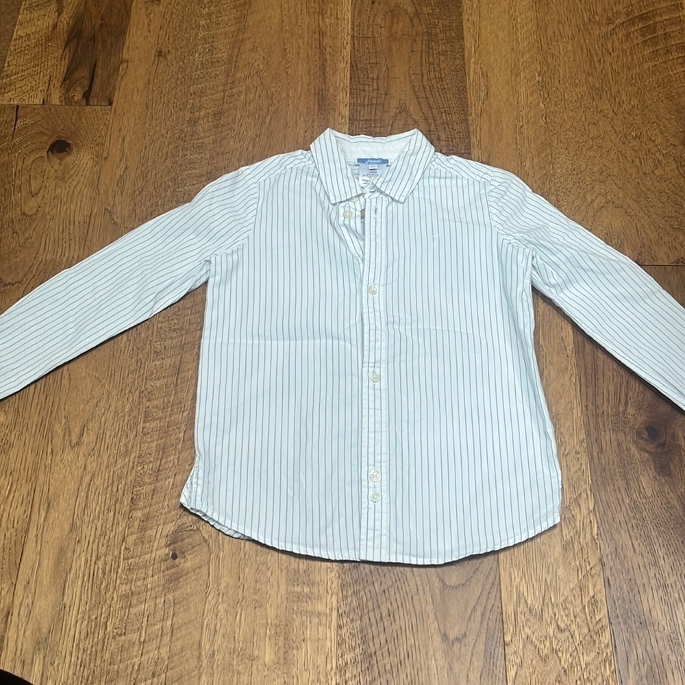 Jacadi Paris Boys Striped Button Down Size 6A